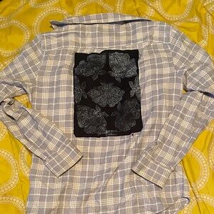 Custom Made Patch Plaid Shirt